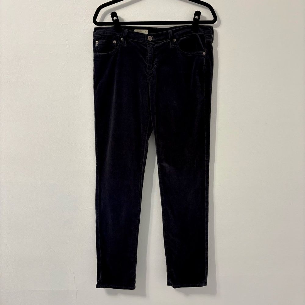 AG Adriano Goldschmied The Stevie Charcoal Corduroy Slim Straight Sz 32R
